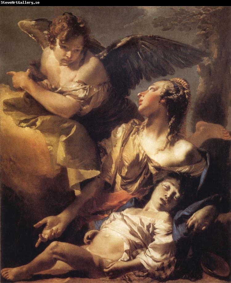 Giovanni Battista Tiepolo Hagar and Ismael in the Widerness